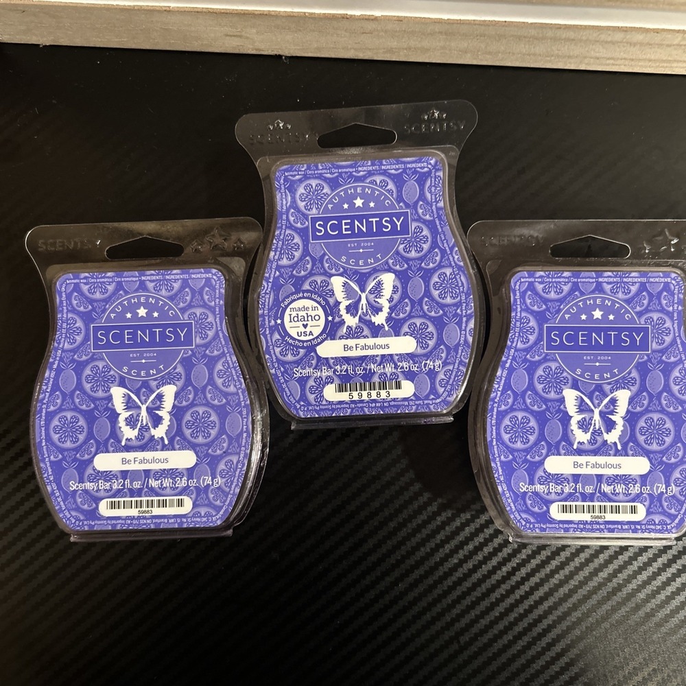 3x BE FABULOUS Scentsy Wax Bar 3.2 Fl Oz‎ NEW In Package